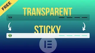 Free Elementor Sticky Transparent Header with Logo, Height and Color Change on Scroll