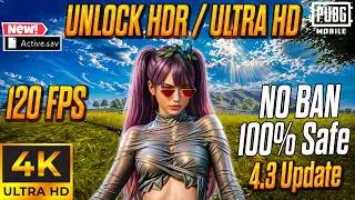 Unlock ULTRA HD / HDR + 120 FPS in PUBG MOBILE New 4.3 Update on Gameloop / TGB Emulator