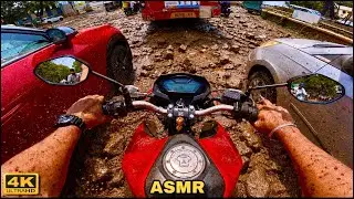4K POV Just saved from falling🫣🥺 | Driving on damaged road | Pure [ASMR] #ketanpovdrive