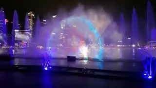 Water and light show at Marina Bay Singapore!