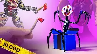 How to make gory FNAF animatronics with clay | Funtime Puppet and Springtrap