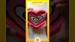Mewarnai Asbak Heart Tanah Liat #diy #kerajinantangan #craft #tanahliat #clay #shorts