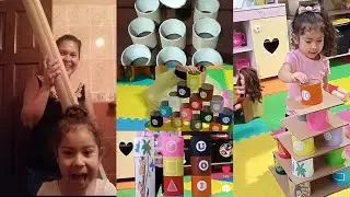 Juguetes hecho con tubos de cartón
