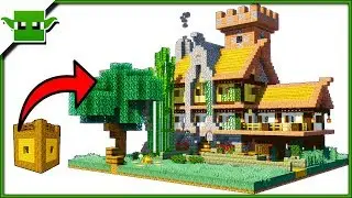 Minecraft 1.14 Medieval House Tutorial #1 (andyisyoda 5x5 EASY BUILDING SYSTEM)