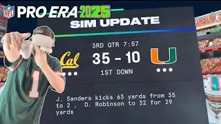 35-10 Comeback Challenge: Miami Hurricanes vs Cal | NFL Pro Era 2025