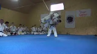 А. Корж Качаем спину на Сборах Международной Федерации Арашидо (Араши Карате) август 2024г.