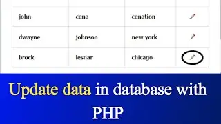 Update data in database with PHP | PHP tutorial #21