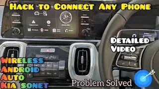 Kia Sonet 2021 | HTK+ HTX | Wireless Android Auto | Connect Any Phone to KIA Infotainment System