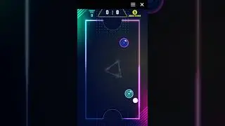Playing online air hockey with my friends