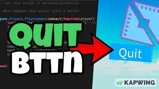 🛠️How To Make A Quit Button - Roblox Studio😱