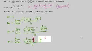 Calculus POD #16 Find the Tangent Line to the Function using the limit definition to find the slope