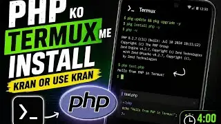 Install PHP & Create Your First Program in Termux