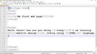 Hand coding simple HTML tags
