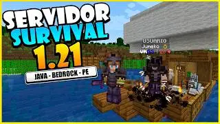 EL MEJOR SERVIDOR FULL SURVIVAL 1.21 NO PREMIUM ✅ | Minecraft Server Survival (JAVA - BEDROCK y PE)
