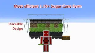 Most efficient 1.19+ Sugar Cane Farm Tutorial [Stackable Design] | DerRotstein