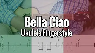Bella Ciao (Ukulele Fingerstyle Play Along) Tabs On Screen