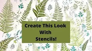 Stenciling Ferns Using Cutting Edge Stencils Fern Stencil Kit To Hack Expensive Designer Wallpaper!