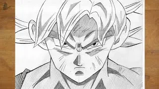 How To Draw Goku UI | Step by Step Tutorial | Beginners Drawing