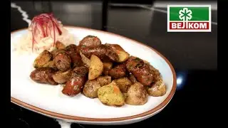 ГОТОВИМ С ВЕЛКОМ Жареный картофель с сосисками Dacha