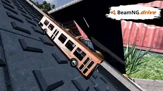 Thrilling Downhill Rides: Buses and Heavy Machinery in BeamNG.drive