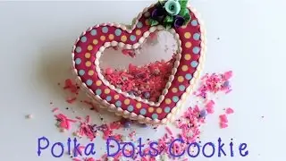 Valentine’s Day Polka Dots & Sprinkle Stained Glass Cookie
