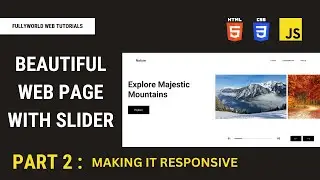 #2/2 Making Webpage Responsive |Beautiful webpage with slider | HTML CSS TUTORIALS