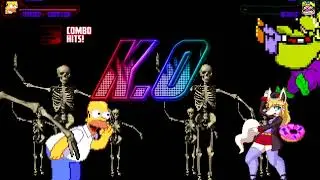 Mugen Request Chloe & Homer vs Ed & Wario