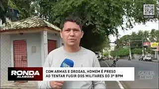 Com arm4s e dr0g4s, homem é pres0 ao tentar fugir do militares do 3° BPM - 22/08/2024
