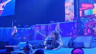 Steve Harris Falls on Stage during Stranger in a Strange Land in Leeds, England June 28th, 2023