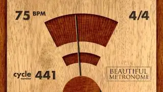 75 BPM 4/4 Wood Metronome HD