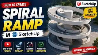 How to Create Spiral Ramp in SketchUp | SketchUp Tutorial