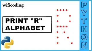 print R using python | print R alphabet using python