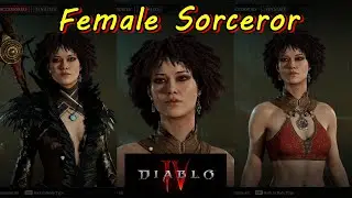 Diablo 4, Female most beautiful cute Sorcerer, character customization