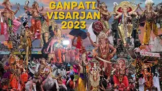 Mumbai Ganpati Visarjan 2023 I Mumbai's Biggest Ganpati Visarjan at Girgaon Chowpatty 2023