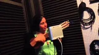 Yuriza recording Charango