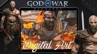 Digital Drawing Kratos (God Of War-Ragnarok)! Timelapse @pranavkarmakarart Digital Art! Procreate