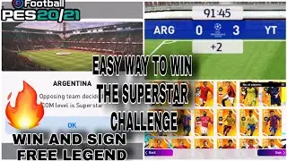 How to win Legend Superstar Challenge Easily in Pes Mobile 2021 |