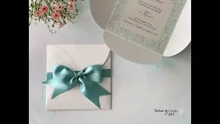 Make Your Own Wedding Invitations - Low Cost DIY Wedding Invitations with Bow