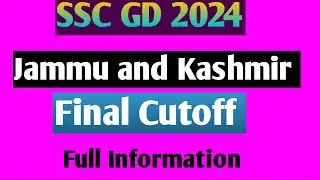 SSC GD 2024 Jammu and Kashmir Final Cutoff 2024 #sscgdcutoff #sscgdfinalcutoff2024 #sscgd