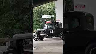 cool classic car at the gas station #classiccar