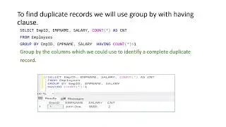 Interview | How to find duplicate record in SQL?
