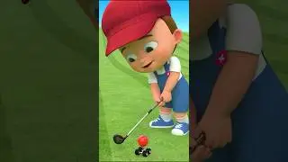 #Shorts Golf Balls 3D for Kids Children Toddlers Games | Little Baby Fun Play Golf Game