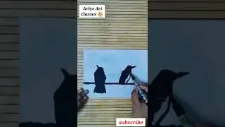 Shadow painting with brush pen #छाया चित्र #very easy #shorts