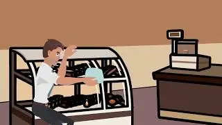 Glass cleaning animation cartoon animator 4