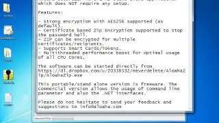 Create certificate encrypted zip file with Aloaha securely encrypted ZIP