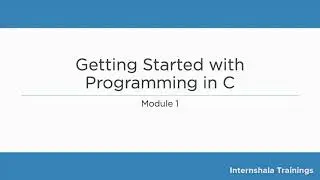 Getting started with programming in C