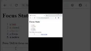Anchor Tag States: Hover, Visit, Click | CodeSecret| Programming| WebDevelopment