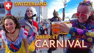 SWISS CARNIVAL OBERRIET Parade featuring masked marching bands #switzerland #rheintal #Zurich #city
