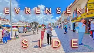 🇹🇷 SIDE Evrenseki Beach & Shopping walking tour 📍 TÜRKIYE 