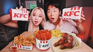 КОРЕЙСКАЯ ЕДА В KFC?! Куриная Кожа, Желудки, Токпокки! Мукбанг